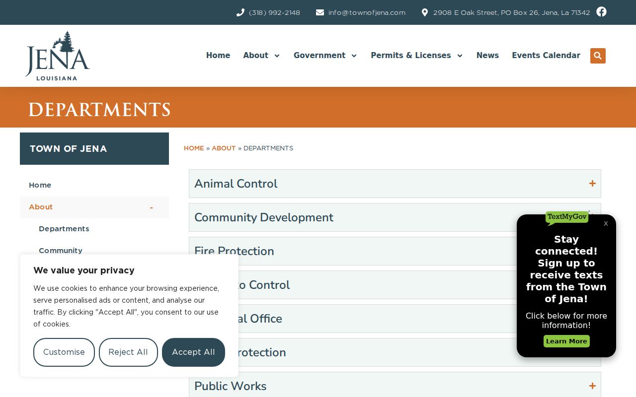 Jena court docket municipal office and police contacts