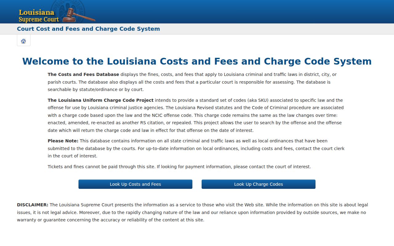 Jena court docket charge code search reference
