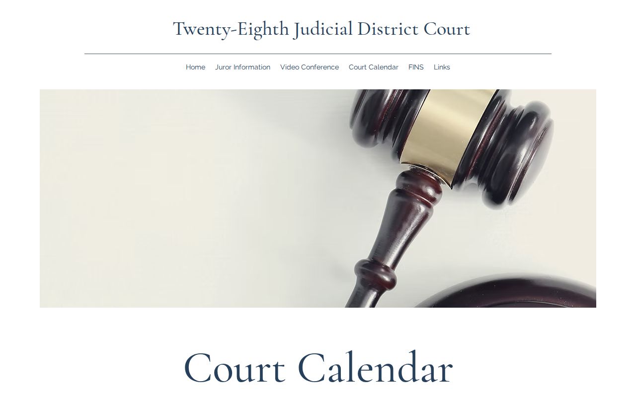 LaSalle Parish court dates 28th JDC weekly court calendar